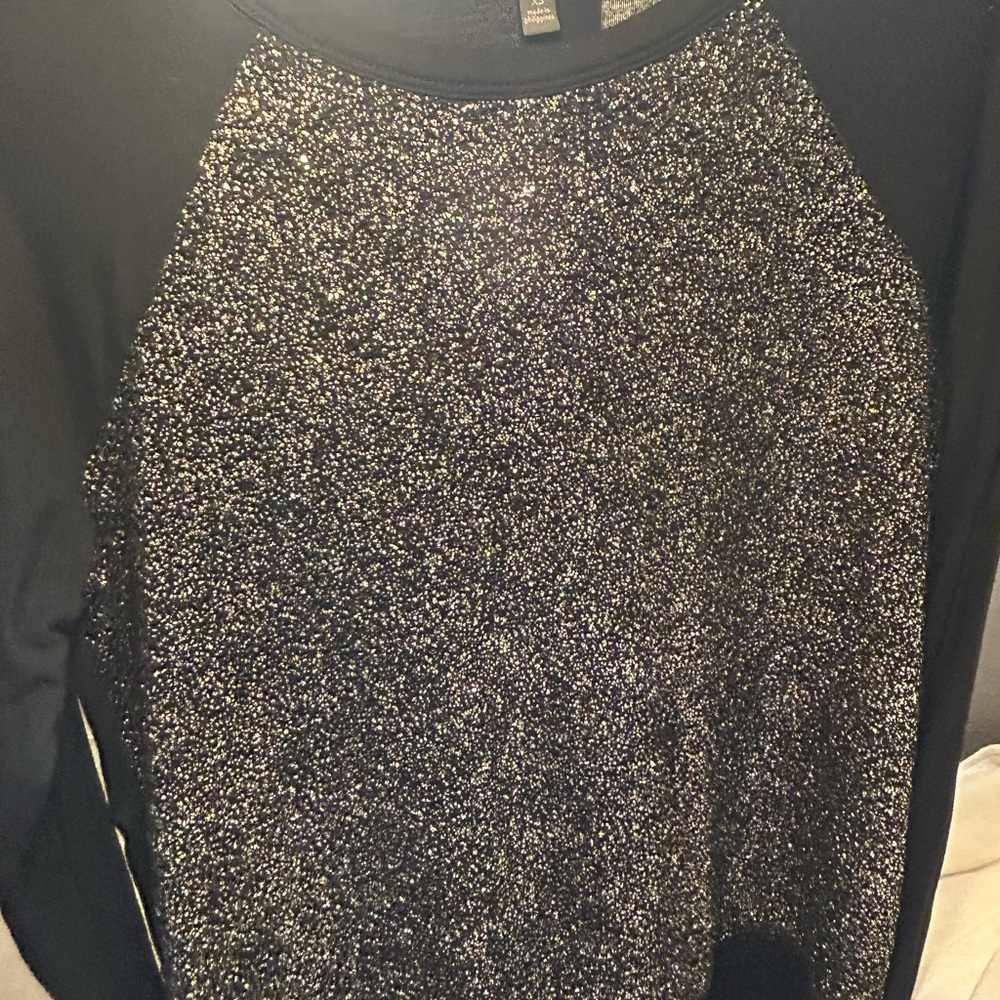 The Limited Black and Silver Sparkle Skirt